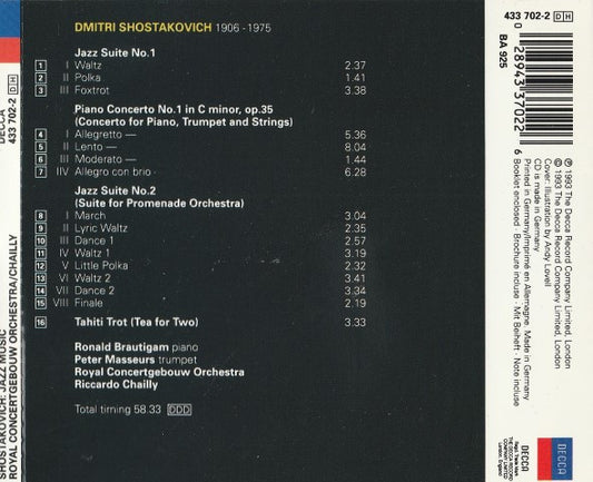 Dmitri Shostakovich / Concertgebouworkest, Riccardo Chailly : The Jazz Album (CD, Album)