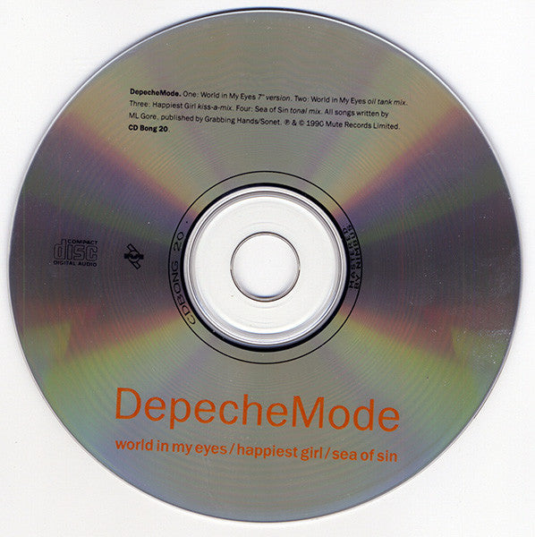 Depeche Mode : World In My Eyes / Happiest Girl / Sea Of Sin (CD, Single)