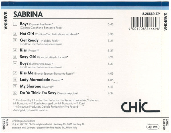 Sabrina : Sabrina (CD, Album)