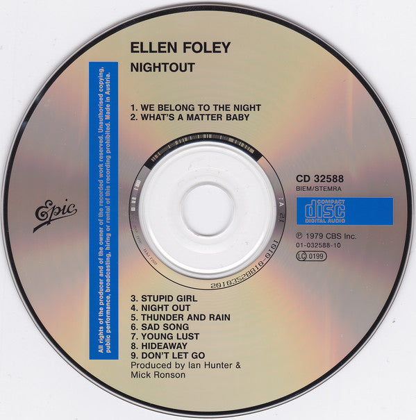 Ellen Foley : Nightout (CD, Album)