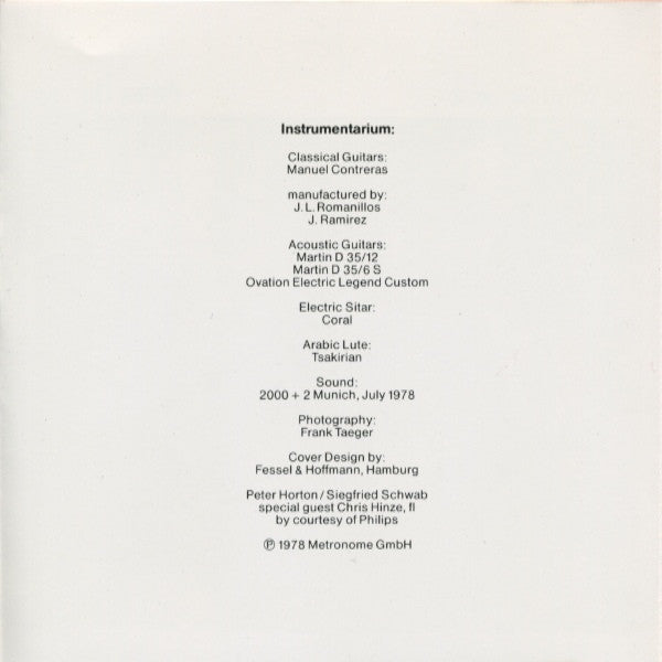 Peter Horton & Siegfried Schwab : Guitarissimo (CD, Album, RE)