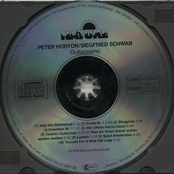 Peter Horton & Siegfried Schwab : Guitarissimo (CD, Album, RE)