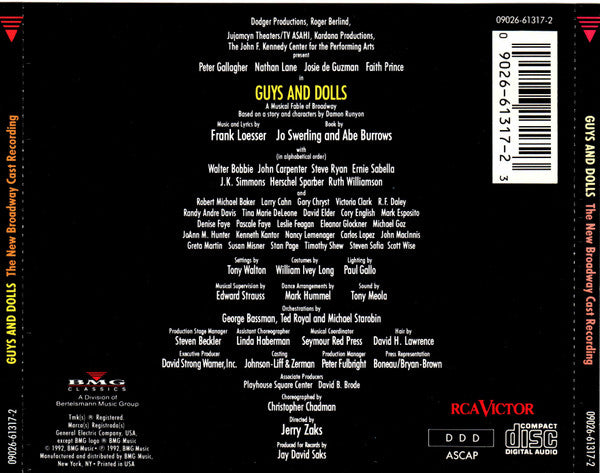 "Guys And Dolls" New Broadway Cast : Guys And Dolls (CD, Album)