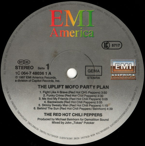 Red Hot Chili Peppers : The Uplift Mofo Party Plan (LP, Album)