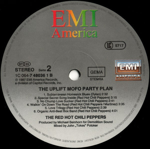 Red Hot Chili Peppers : The Uplift Mofo Party Plan (LP, Album)