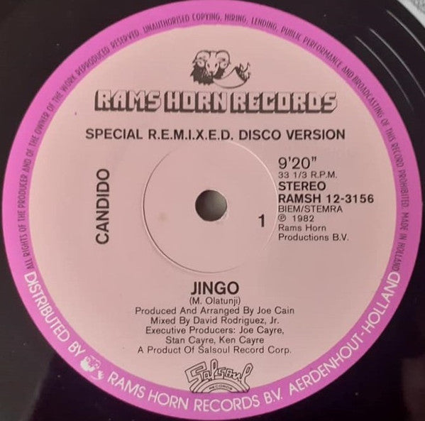 Candido : Jingo / Dancin' And Prancin' (12", Single)