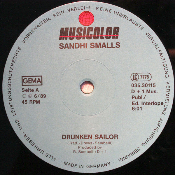 Sandhi Smalls : Drunken Sailor (12", Maxi)