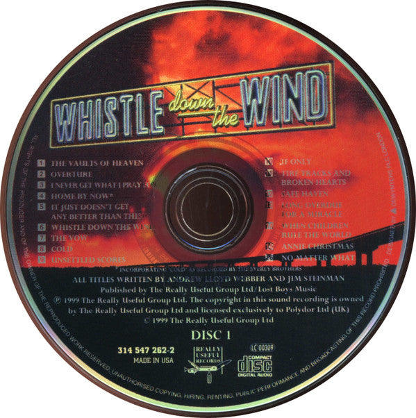Andrew Lloyd Webber & Jim Steinman / Various : Whistle Down The Wind (Original Cast Recording) (2xCD, Album)