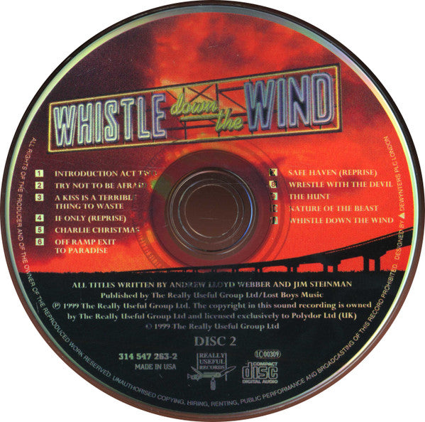 Andrew Lloyd Webber & Jim Steinman / Various : Whistle Down The Wind (Original Cast Recording) (2xCD, Album)