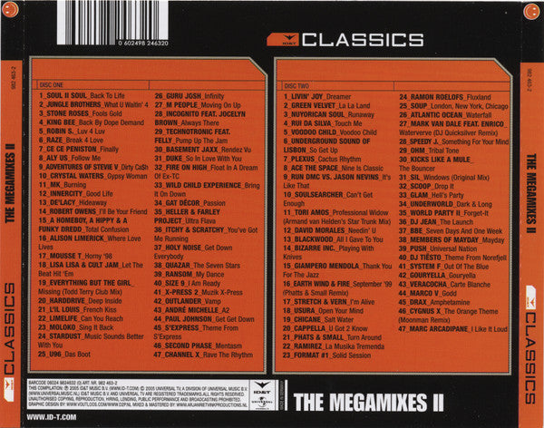 Various : ID&T Classics - The Megamixes II (2xCD, Mixed)