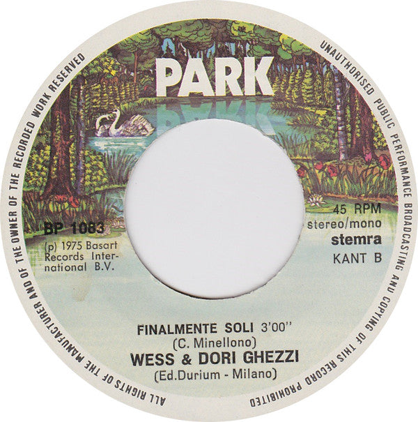 Wess And Dori Ghezzi : Sentimento Sentimento (7", Single)