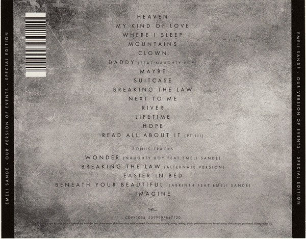 Emeli Sandé : Our Version Of Events (CD, Album, S/Edition)