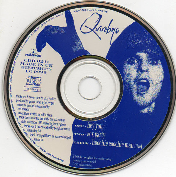 The Quireboys : Hey You (CD, Single)