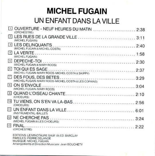 Michel Fugain : Un Enfant Dans La Ville (CD, Album, RE)