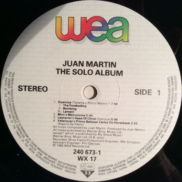 Juan Martin : The Solo Album (LP, Album)