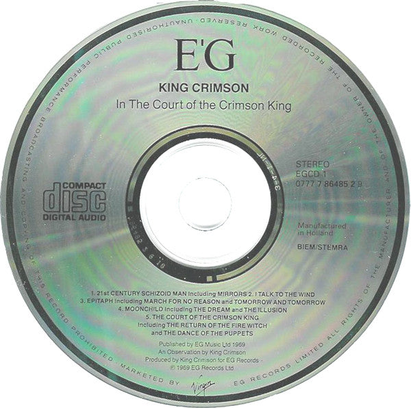 King Crimson : In The Court Of The Crimson King (CD, Album, RE, RM)