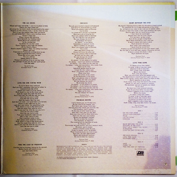 Crosby, Stills, Nash & Young : 4 Way Street (2xLP, Album, RE, Gat)