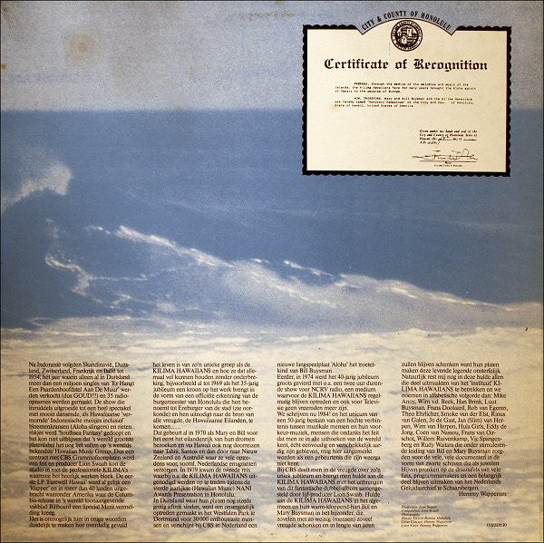 De Kilima Hawaiians : 50 - The Golden Jubilee Album (2xLP, Comp, Gat)