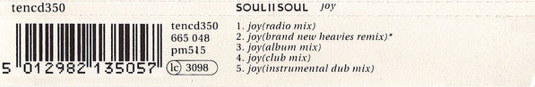 Soul II Soul : Joy (CD, Single)