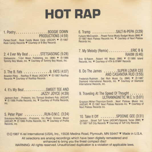 Various : Hot Rap (CD, Comp)