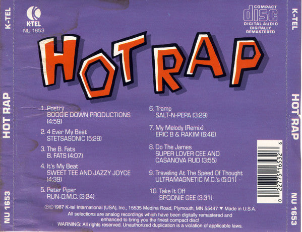 Various : Hot Rap (CD, Comp)