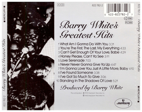 Barry White : Barry White's Greatest Hits (CD, Comp, RE)