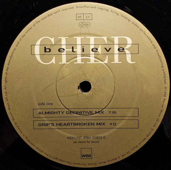 Cher : Believe (12")