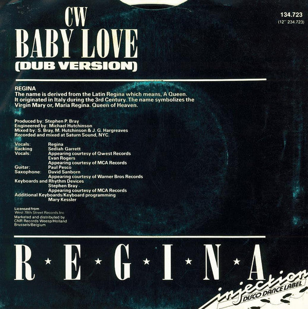 Regina (2) : Baby Love (7", Single)