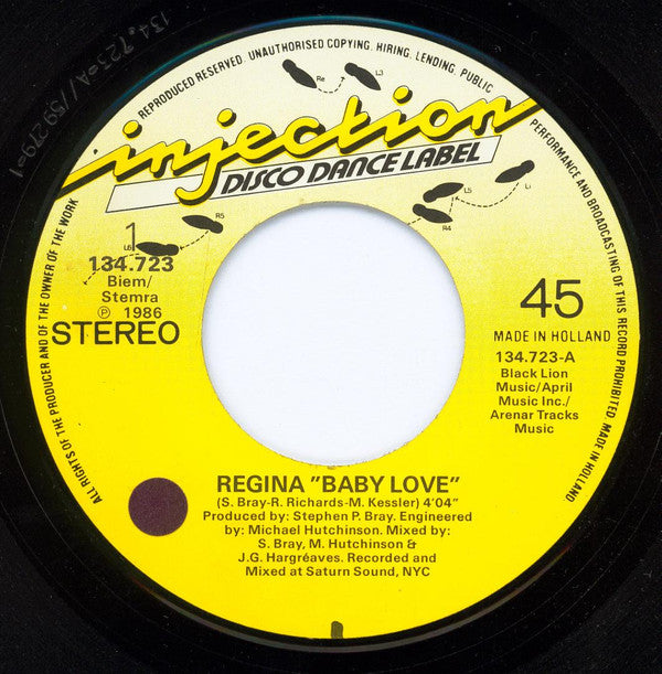 Regina (2) : Baby Love (7", Single)