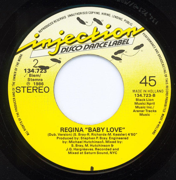 Regina (2) : Baby Love (7", Single)