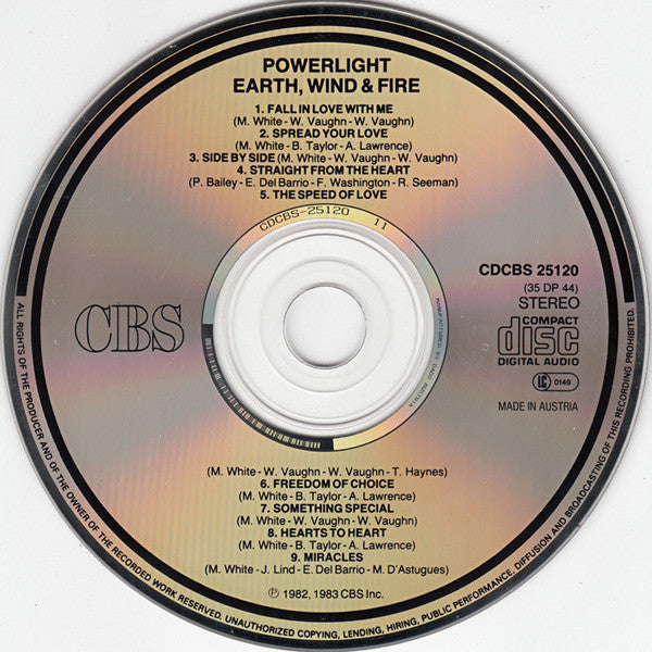 Earth, Wind & Fire : Powerlight (CD, Album, RE)