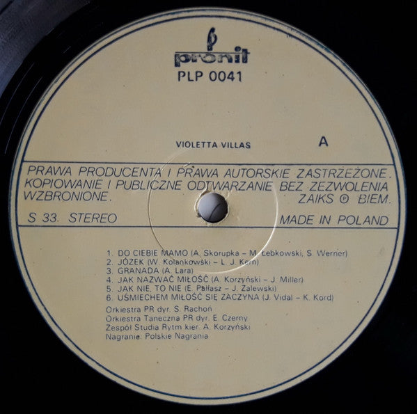 Violetta Villas : Violetta Villas (LP, Album, RE, Cre)