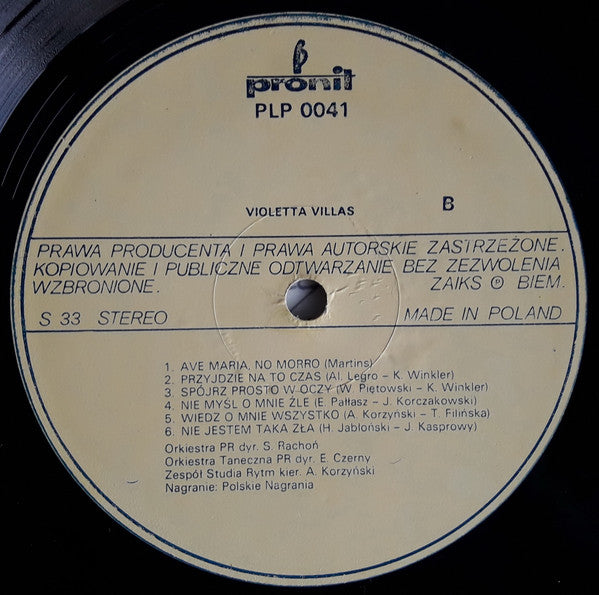 Violetta Villas : Violetta Villas (LP, Album, RE, Cre)
