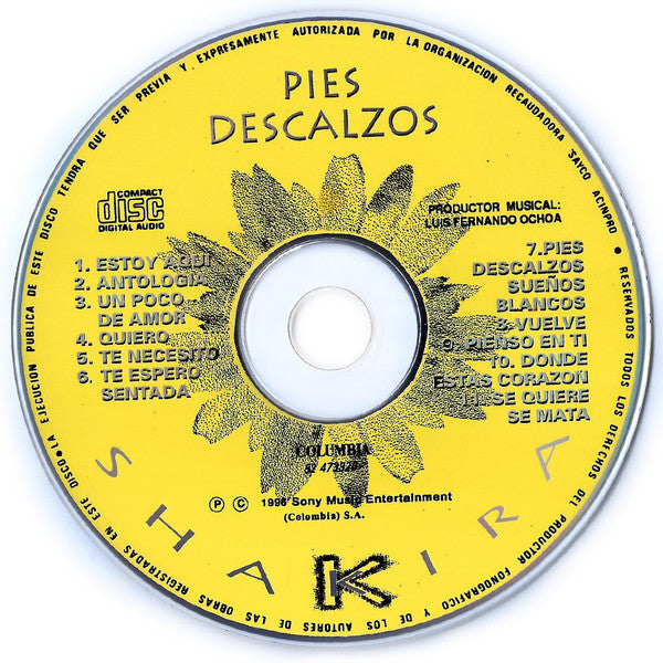 Shakira : Pies Descalzos (CD, Album)