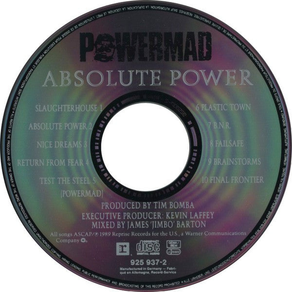 Powermad : Absolute Power (CD, Album)