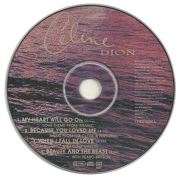 Céline Dion : My Heart Will Go On (Love Theme From "Titanic") (CD, Maxi)