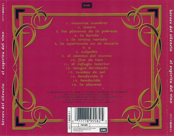 Héroes Del Silencio : El Espíritu Del Vino (CD, Album)