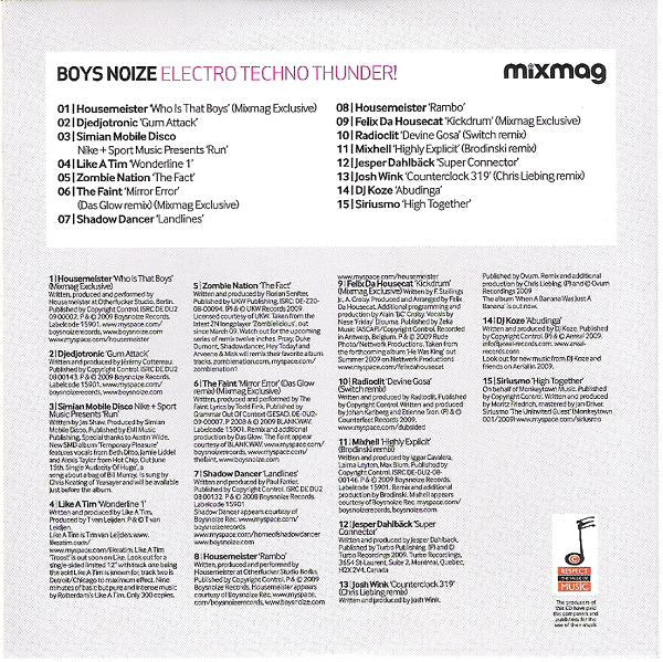 Boys Noize : Electro Techno Thunder! (CD, Mixed, Car)