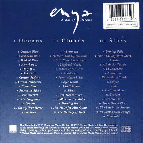 Enya : A Box Of Dreams (3xCD, Comp + Box)