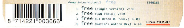 Dana International : Free (CD, Maxi)