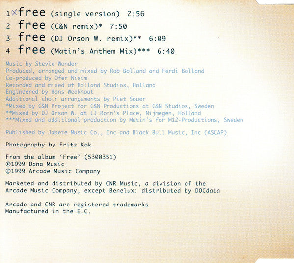Dana International : Free (CD, Maxi)