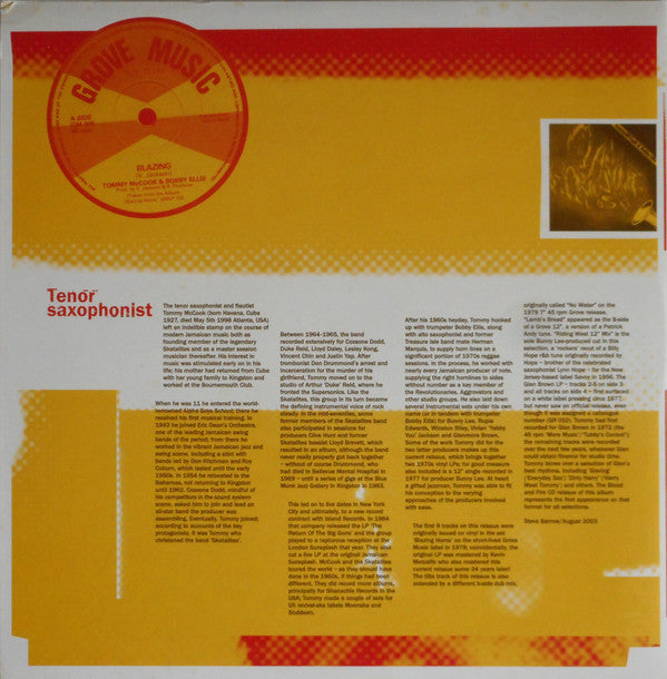 Tommy McCook : Blazing Horns / Tenor In Roots (2xLP, Comp, 180)