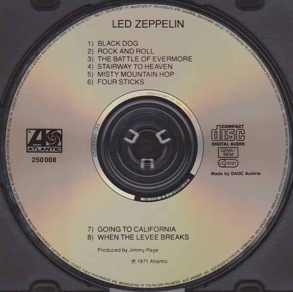 Led Zeppelin : Untitled (CD, Album, RE)