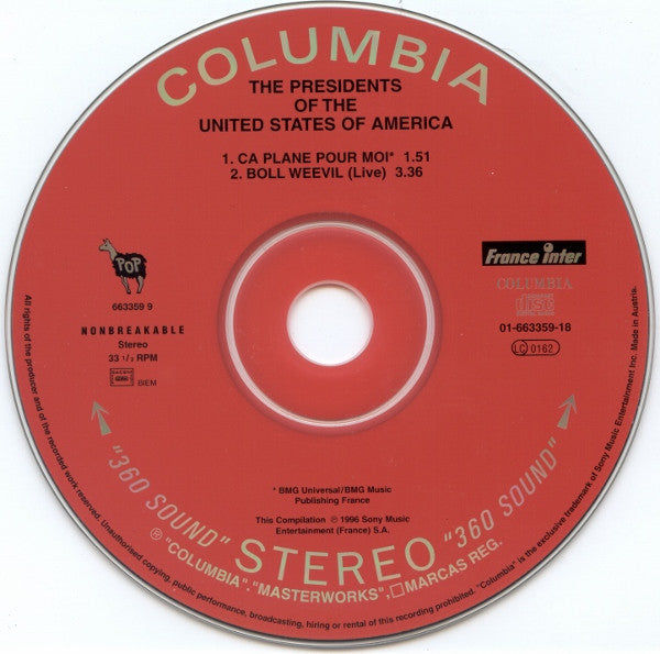 The Presidents Of The United States Of America : Ça Plane Pour Moi (CD, Single)