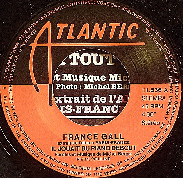 France Gall : Il Jouait Du Piano Debout (7", Single)