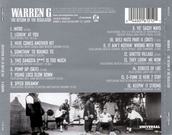 Warren G : The Return Of The Regulator (CD, Album)