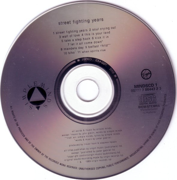 Simple Minds : Street Fighting Years (CD, Album)