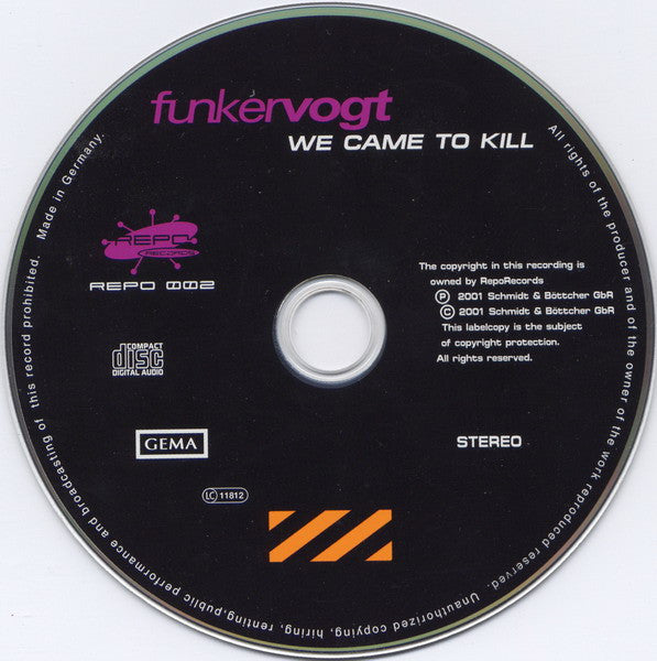 Funker Vogt : We Came To Kill (CD, Album, RE, RM, Dig)