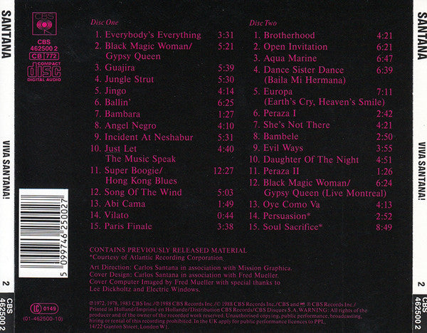 Santana : Viva Santana! (2xCD, Comp, RM)