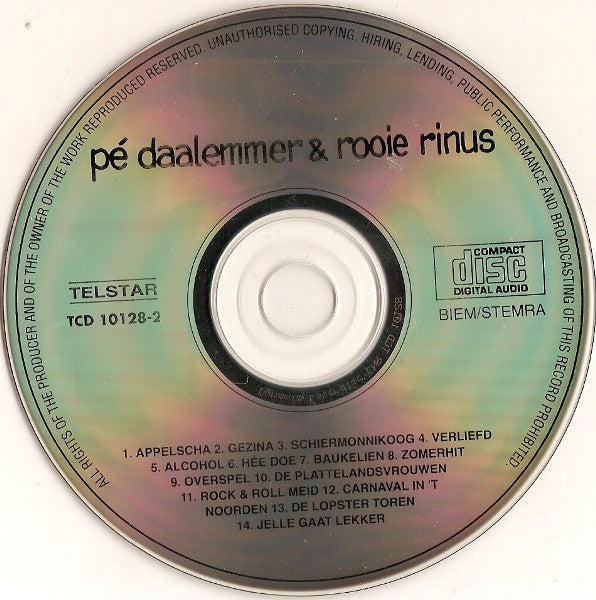 Pé Daalemmer & Rooie Rinus : Op Verziede In Waskemeer! (CD, Album)